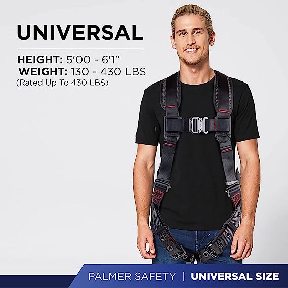 Arnés de cuerpo completo Palmer Safety Ajuste de 5 puntos Arnés de cuerpo completo Palmer Safety Ajuste de 5 puntos